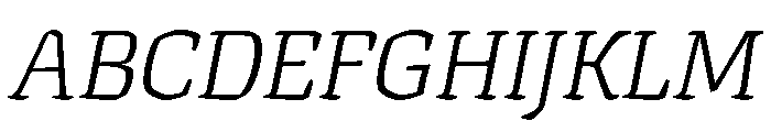 Texturina 28pt Thin Italic Font UPPERCASE