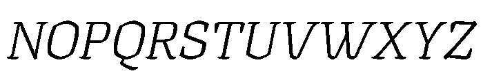 Texturina 28pt Thin Italic Font UPPERCASE
