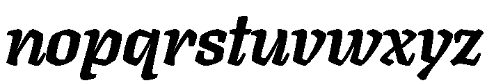 Texturina 48pt Black Italic Font LOWERCASE
