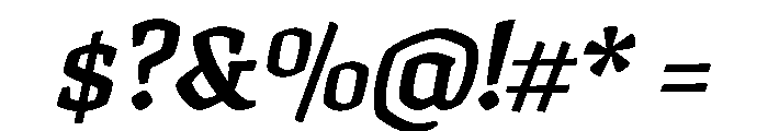 Texturina 48pt ExtraBold Italic Font OTHER CHARS