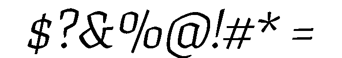 Texturina 48pt ExtraLight Italic Font OTHER CHARS