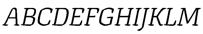 Texturina 48pt ExtraLight Italic Font UPPERCASE