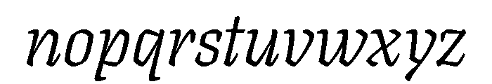 Texturina 48pt ExtraLight Italic Font LOWERCASE
