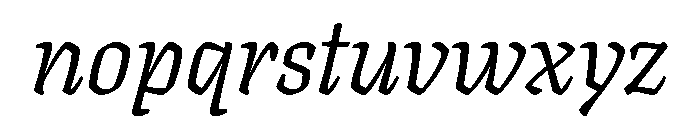 Texturina 48pt Light Italic Font LOWERCASE