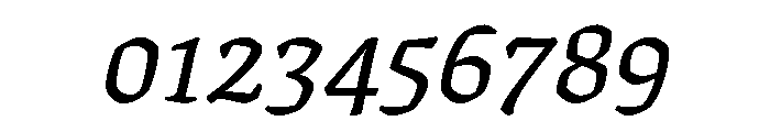 Texturina 48pt Medium Italic Font OTHER CHARS