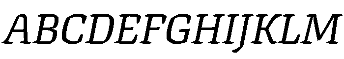 Texturina 48pt Medium Italic Font UPPERCASE