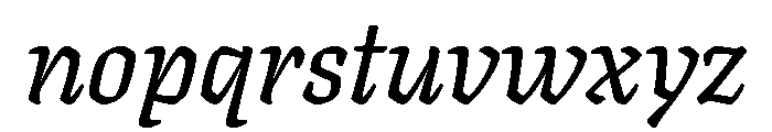 Texturina 48pt Medium Italic Font LOWERCASE