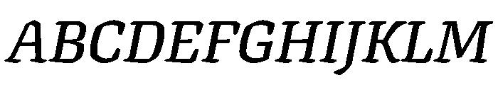 Texturina 48pt SemiBold Italic Font UPPERCASE