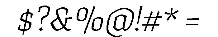 Texturina 48pt Thin Italic Font OTHER CHARS
