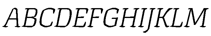 Texturina 48pt Thin Italic Font UPPERCASE