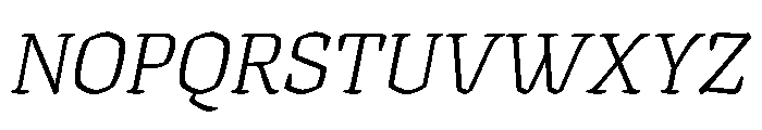 Texturina 48pt Thin Italic Font UPPERCASE