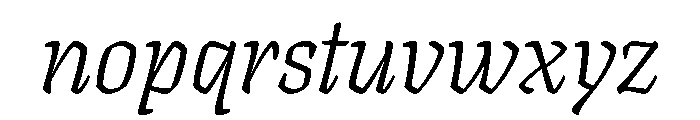 Texturina 48pt Thin Italic Font LOWERCASE