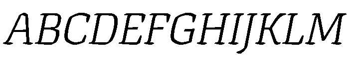 Texturina 60pt ExtraLight Italic Font UPPERCASE
