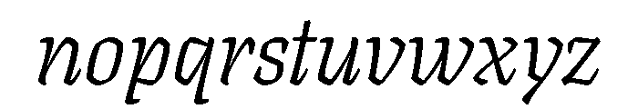 Texturina 60pt ExtraLight Italic Font LOWERCASE