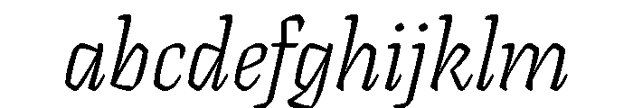 Texturina 60pt Thin Italic FONT