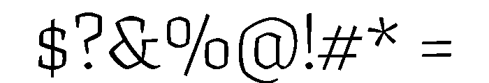 Texturina 60pt Thin Font OTHER CHARS