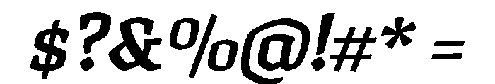 Texturina ExtraBold Italic Font OTHER CHARS