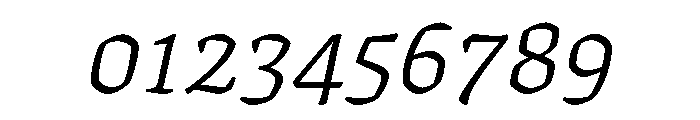 Texturina ExtraLight Italic Font OTHER CHARS