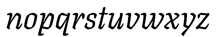 Texturina Light Italic Font LOWERCASE
