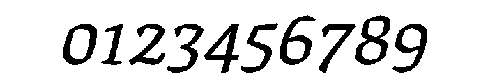 Texturina Medium Italic Font OTHER CHARS