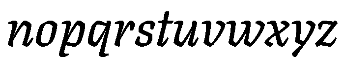 Texturina Medium Italic Font LOWERCASE
