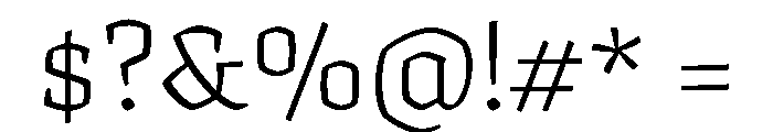 Texturina Thin Font OTHER CHARS