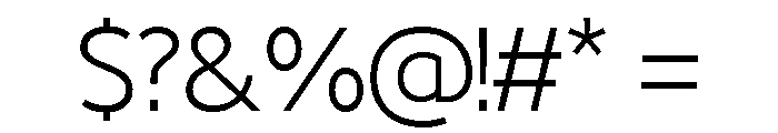 Technicon Light Font OTHER CHARS