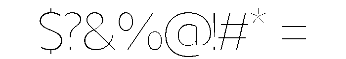 Technicon Thin Font OTHER CHARS