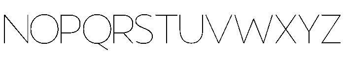 Technicon Thin Font UPPERCASE