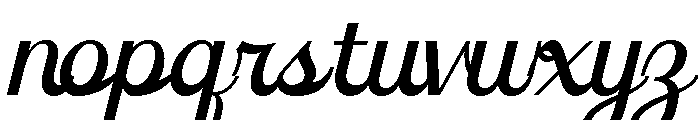 Tenford Script Font LOWERCASE