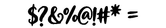 Tervani Regular Font OTHER CHARS