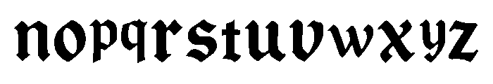 Teuing Regular Font LOWERCASE