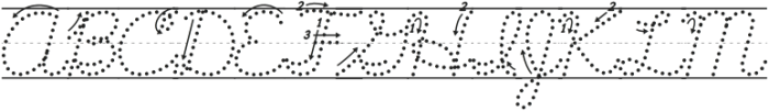 Teaching Cursive Arrow Dot L otf (400) Font UPPERCASE