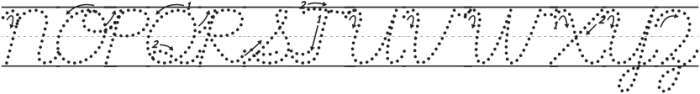 Teaching Cursive Arrow Dot L otf (400) Font UPPERCASE