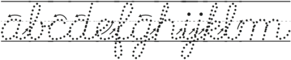 Teaching Cursive Arrow Dot L otf (400) Font LOWERCASE