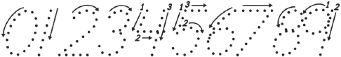 Teaching Cursive Arrow Dot otf (400) Font OTHER CHARS