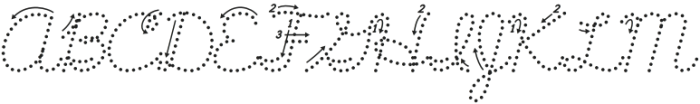 Teaching Cursive Arrow Dot otf (400) Font UPPERCASE