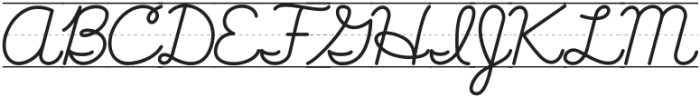 Teaching Cursive Lined otf (400) Font UPPERCASE