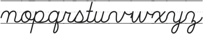Teaching Cursive Lined otf (400) Font LOWERCASE