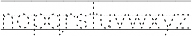 Teaching Print Dashed Lined otf (400) Font LOWERCASE