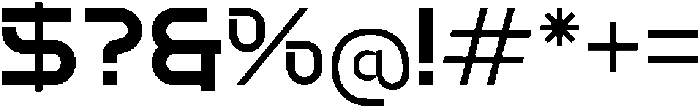 Techetic Human otf (400) Font OTHER CHARS