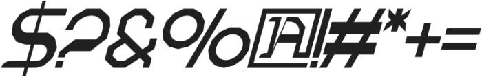 Techno Inquiry Bold Italic otf (700) Font OTHER CHARS