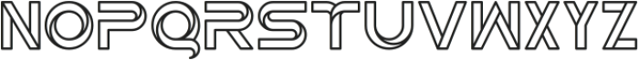Techno Space outline otf (400) Font LOWERCASE
