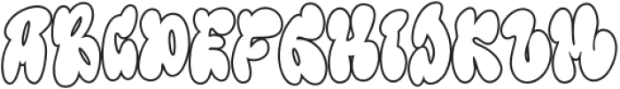 Teenage Decay Outline otf (400) Font LOWERCASE