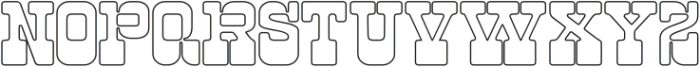 Tekila Outline Regular otf (400) Font UPPERCASE