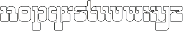 Tekila Outline Regular otf (400) Font LOWERCASE