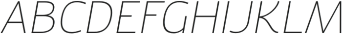 Tekoro Extra Light Italic otf (200) Font UPPERCASE