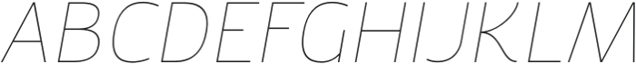 Tekoro Thin Italic otf (100) Font UPPERCASE