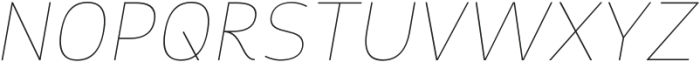Tekoro Thin Italic otf (100) Font UPPERCASE