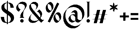 Tenebra Templar otf (400) Font OTHER CHARS